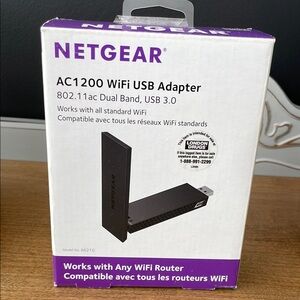 NWOT Netgear Black USB Wi-Fi Adapter for Seamless Networking